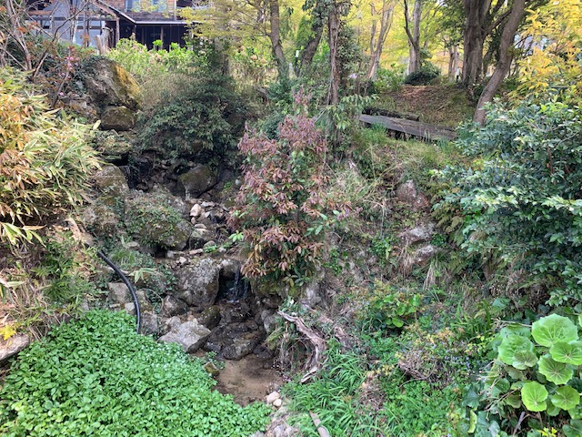 長命寺近くの山間、沢